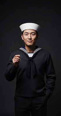 JPG 편집이미지 옷 남자 바다 포즈 유니폼 검은배경 한국 사람 군인 해군 소매 국군의날 단정 의료성형뷰티 차분 편집실사 AI인물포토 AI콘텐츠 직업 아시아 백그라운드 컨셉 군대 검은색 CG 국군 파일형식 법정기념일 AI포토