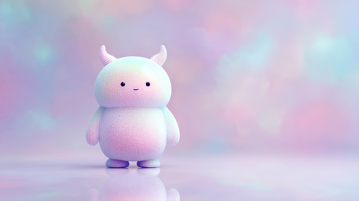 JPG 편집이미지 캐릭터 디자인 어린이 컬러 백그라운드 뿔 3D캐릭터 귀여움 원형 그림 부드러움 몬스터 상상력 창의성 Pastel 편집3D AI컴퓨터그래픽 AI콘텐츠 도형 컨셉 사람 3D 감각 파일형식