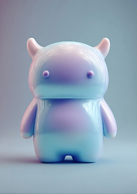 JPG 편집이미지 캐릭터 디자인 예술 분홍색 컬러 곡선 3D캐릭터 장식 파란색 조형물 모형 귀여움 그림 부드러움 젤리 몬스터 편집3D AI컴퓨터그래픽 AI콘텐츠 선 컨셉 디저트 미술 3D 감각 파일형식