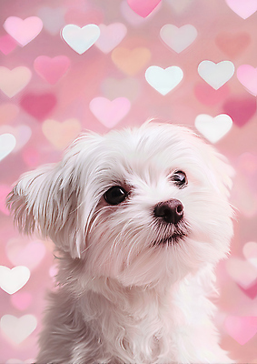 JPG 동물 편집이미지 감정 백그라운드 털 표정 사랑 반려동물 귀여움 하트 강아지 이미지편집 AI컴퓨터그래픽 AI콘텐츠 모양 컨셉 개 파일형식