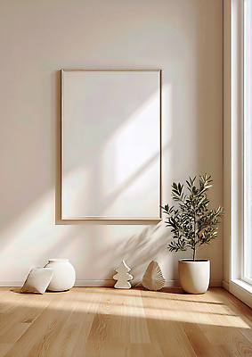 JPG 식물 편집이미지 디자인 화분 벽 실내 따뜻함 장식 공간 편안함 오브젝트 모던 나무바닥 오후 편집실사 AI포토 AI콘텐츠 바닥 내부 감각 CG 파일형식