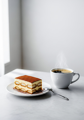 JPG 편집이미지 여유 커피 음료 탁자 디저트 따뜻함 식사 편안함 오후 티라미수 홈카페 맛있는 편집실사 AI포토 AI콘텐츠 감정 음식 가구 카페 감각 CG 파일형식