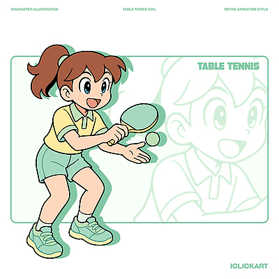 캐릭터 행복 스포츠 일러스트 공 건강 소녀 여름 친구 운동복 운동 게임 탁구 즐거움 체육관 밝은색 액티비티 일러캐릭터 AI파일 옷 계절 여자 감정 어린이 관계 놀이 구기 파일형식 벡터