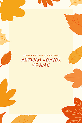디자인 계절 예술 컬러 백그라운드 일러스트 자연 나뭇잎 프레임 따뜻함 그래픽 인테리어 주황색 금색 표현 분위기 뷰티풀 색감 국내일러스트 AI파일 컨셉 잎 생태계 파일형식 벡터