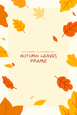 디자인 계절 예술 컬러 백그라운드 잎 일러스트 자연 프레임 그래픽 장식 노란색 환경 주황색 창작 디지털아트 국내일러스트 AI파일 식물 생태계 파일형식 벡터