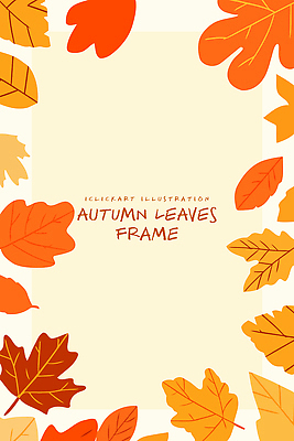 디자인 계절 예술 컬러 백그라운드 일러스트 자연 나뭇잎 프레임 따뜻함 풍경 장식 주황색 금색 숲 오브젝트 뷰티풀 창의성 국내일러스트 AI파일 잎 생태계 파일형식 벡터