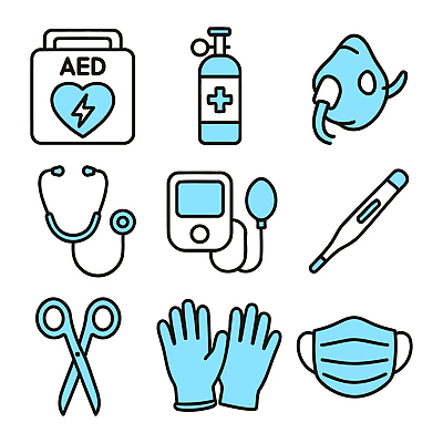 아이콘 장갑 청진기 의료기기 건강 마스크 안전 치료 체온계 예방 산소통 혈압계 응급상황 응급치료 2D아이콘 AI파일 잡화 의학 통 응급 온도계 혈압 파일형식 벡터