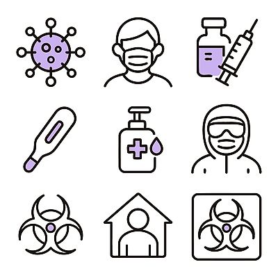 아이콘 건강 마스크 안전 치료 의료진 바이러스 체온계 예방 전염 방역 백신 증상 손세정제 격리 2D아이콘 AI파일 직업 컨셉 의학 질병 온도계 감염 세정제 파일형식 벡터