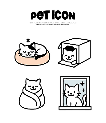 동물 디자인 백그라운드 일러스트 창문 일상 반려동물 상자 귀여움 고양이 편안함 담요 스케치 그림 국내일러스트 AI파일 컨셉 포유류 미술 라이프 감각 파일형식 벡터