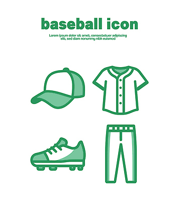 아이콘 디자인 옷 스포츠 신발 유니폼 모션 그래픽 운동복 운동 야구 산등성이 스타일 2D아이콘 AI파일 산 건강 구기 파일형식 벡터