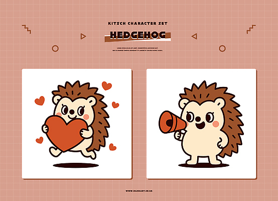 동물 캐릭터 디자인 컬러 일러스트 사랑 그래픽 귀여움 소리 하트 표현 즐거움 그림 고슴도치 소통 오후 아기자기 키치 일러캐릭터 AI파일 모양 감정 컨셉 포유류 파일형식 벡터