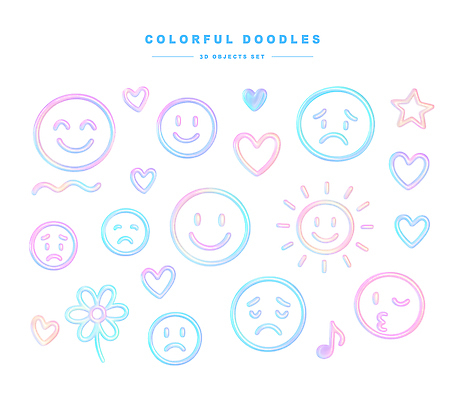 PSD 편집이미지 디자인 꽃 감정 예술 컬러 컬러풀 기쁨 슬픔 하트 표현 그림 드로잉 이모티콘 창의성 편집3D 모양 식물 미술 3D 파일형식