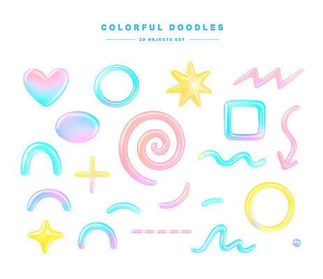 모양 도형 PSD 편집이미지 디자인 예술 컬러 패턴 재료 그래픽 장식 스터디 세트 귀여움 심플 창의력 편집3D 컨셉 무늬 학습 3D 파일형식