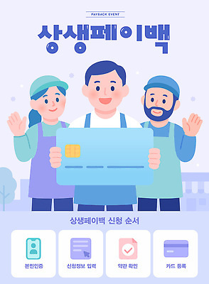 행복 일러스트 모션 커뮤니케이션 친절 안내 이벤트 금융 상점 정보 고객 직원 서비스 지원 참여 페이백 신청 국내일러스트 AI파일 상생페이백 감정 경제 정부정책 파일형식 벡터