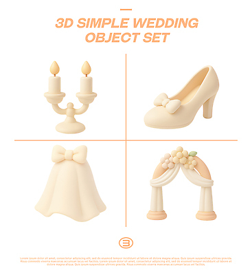 PSD 편집이미지 디자인 결혼 신발 재료 결혼식 이벤트 장식 3D 흰색 오브젝트 아치 촛대 베일 편집3D 컬러 디지털합성 파일형식