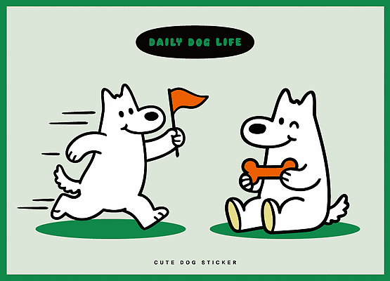 동물 포즈 스티커 일러스트 모션 놀이 표정 앉기 일상 친구 반려동물 달리기 귀여움 깃발 표현 강아지 즐거움 사냥개 순간 일러캐릭터 AI파일 캐릭터 감정 컨셉 관계 라이프 개 파일형식 벡터