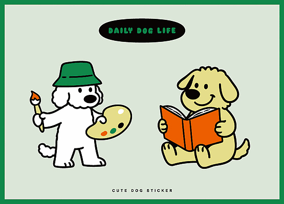 교육 행복 예술 컬러 일러스트 모션 놀이 이야기 웃음 취미 책 친구 반려동물 독서 귀여움 시간 그리기 팔레트 강아지 즐거움 상상력 일러캐릭터 AI파일 동물 캐릭터 감정 컨셉 관계 표정 개 파일형식 벡터