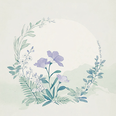 JPG 나무 식물 디자인 사계절 꽃 예술 컬러 백그라운드 일러스트 자연 생명 평화 원형 그림 파스텔 조화 뷰티풀 차분 국내일러스트 AI일러스트 AI콘텐츠 도형 계절 컨셉 학용품 생태계 파일형식