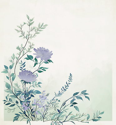 JPG 식물 디자인 계절 꽃 화초 예술 컬러 배경화면 백그라운드 잎 일러스트 자연 생명 날씨 그래픽 장식 파란색 보라색 조화 뷰티풀 국내일러스트 AI일러스트 AI콘텐츠 생태계 파일형식