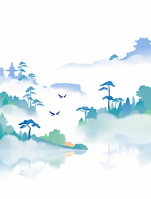 JPG 나무 일러스트 자연 조류 하늘 바람 풍경 초원 파란색 평화 일출 고요 자유 안개 수면 숲 조화 산수화 경관 국내일러스트 AI일러스트 AI콘텐츠 자연요소 식물 동물 컬러 컨셉 날씨 물 노을 동양화 생태계 파일형식