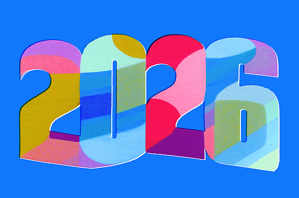 PSD 디자인 문화 예술 상징 컬러 백그라운드 일러스트 형상 타이포그라피 그래픽 숫자 유행 팝아트 색감 창의성 창작 디지털아트 2026년 국내일러스트 문자 연도 그림 파일형식