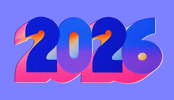 PSD 디자인 포스터 예술 컬러 백그라운드 일러스트 수치 미래 타이포그라피 그래픽 숫자 유행 표현 화려 모던 창의력 스타일 2026년 국내일러스트 문자 컨셉 그래프 연도 파일형식