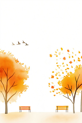 JPG 나무 공원 여유 컬러 단풍 낙엽 벤치 일러스트 자연 하늘 풍경 여러명 노란색 주황색 가을 시간 숲 상쾌 국내일러스트 AI일러스트 AI콘텐츠 식물 계절 공공시설 감정 다수 잎 의자 사람 생태계 파일형식