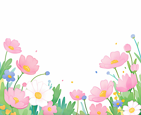 JPG 식물 디자인 계절 꽃 화초 예술 컬러 백그라운드 꽃밭 일러스트 자연 생명 풍경 잔디 봄 코스모스 화사함 뷰티풀 국내일러스트 AI일러스트 AI콘텐츠 컨셉 생태계 파일형식