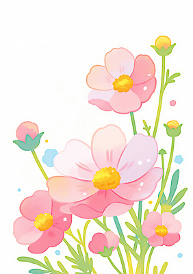 JPG 식물 디자인 꽃잎 꽃 예술 분홍색 컬러 백그라운드 잎 일러스트 자연 생명 정원 봄 허브 코스모스 식물원 화사함 뷰티풀 생동감 정원사 국내일러스트 AI일러스트 AI콘텐츠 직업 계절 컨셉 생태계 파일형식