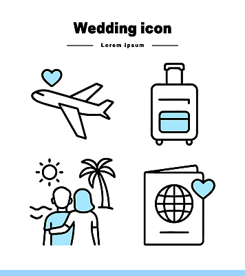 아이콘 커플 상징 여행 결혼 결혼식 휴가 새출발 비행기 사랑 여행가방 추억 여권 2D아이콘 AI파일 감정 컨셉 가방 관계 항공교통 새로움 대중교통 이벤트 출발 파일형식 벡터
