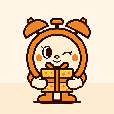 모양 캐릭터 디자인 시계 백그라운드 일러스트 선물 웃음 사람 장식 귀여움 주황색 기쁨 자명종 표현 즐거움 그림 아이템 일러캐릭터 AI파일 감정 컬러 컨셉 표정 알람 파일형식 벡터