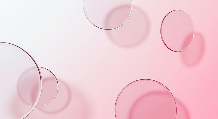 JPG 모양 편집이미지 디자인 예술 분홍색 컬러 백그라운드 그래픽 원형 투명 모던 부드러움 조화 색채 미니멀 이미지편집 AI컴퓨터그래픽 AI콘텐츠 도형 감각 파일형식