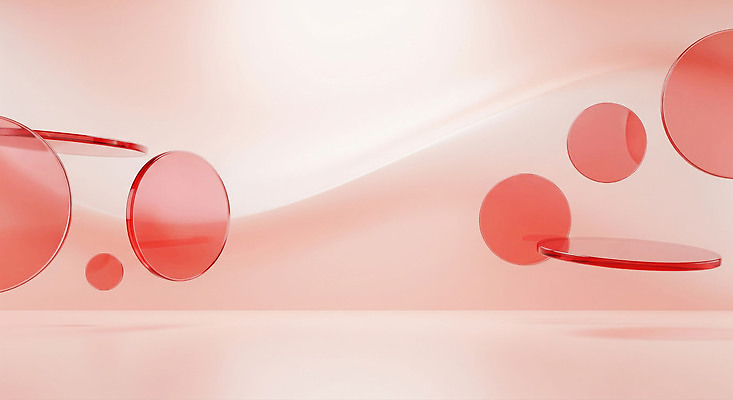 JPG 모양 편집이미지 디자인 예술 분홍색 백그라운드 추상 빨간색 공간 원형 부자 오브젝트 모던 상상력 이미지편집 AI컴퓨터그래픽 AI콘텐츠 도형 컬러 컨셉 무늬 파일형식