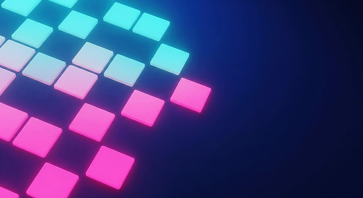 JPG 편집이미지 디자인 예술 컬러 백그라운드 패턴 추상 조명 반짝임 디지털 블록 과학기술 배열 정사각형 대칭 이미지편집 AI컴퓨터그래픽 AI콘텐츠 도형 무늬 모션 기술 파일형식