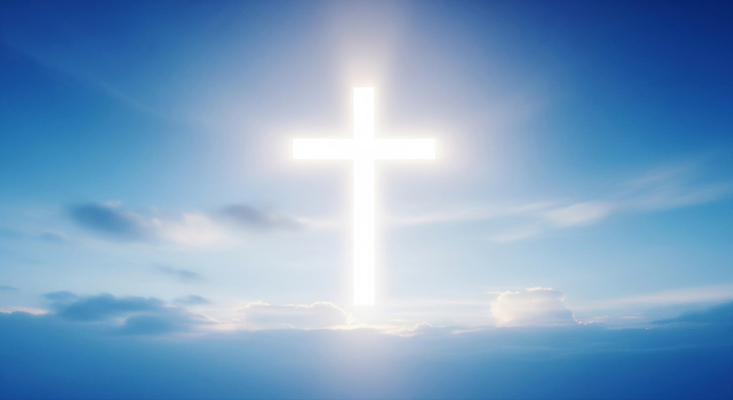 JPG 편집이미지 기독교 십자가 자연 하늘 풍경 빛 평화 믿음 기독교인 신성 뷰티풀 숭배 이미지편집 AI컴퓨터그래픽 AI콘텐츠 감정 종교 컨셉 생태계 파일형식