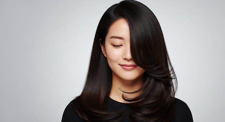 JPG 모델 편집이미지 헤어스타일 여자 감정 생머리 조명 표정 평화 고요 우아함 피부 대칭 뷰티풀 의료성형뷰티 스타일 편집실사 AI인물포토 AI콘텐츠 컨셉 사람 신체부위 CG 파일형식 AI포토