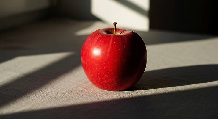 JPG 편집이미지 과일 건강 그림자 일상 빨간색 반짝임 햇빛 식사 신선 사과 창가 뷰티풀 디테일 편집실사 AI포토 AI콘텐츠 컬러 창문 모션 라이프 태양 CG 파일형식