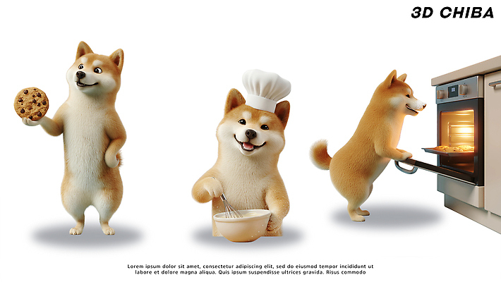 PSD 편집이미지 캐릭터 음식 주택 요리 반려동물 장난감 3D 쿠키 귀여움 요리사 개 오븐 먹이 굽기 반죽 편집3D 동물 직업 컨셉 포유류 디저트 건물 가전제품 구이 디지털합성 파일형식