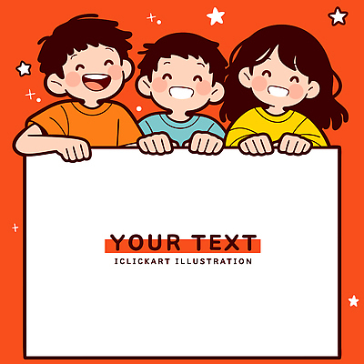 캐릭터 행복 종이 어린이 백그라운드 일러스트 모션 웃음 친구 손들기 표현 즐거움 소통 밝은색 창의력 국내일러스트 AI파일 감정 컨셉 관계 표정 사람 파일형식 벡터