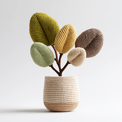 JPG 나무 식물 편집이미지 디자인 화분 컬러 잎 집안 장식 인테리어 귀여움 환경 뜨개질 편안함 오브젝트 편집실사 AI포토 AI콘텐츠 컨셉 실내 취미 감각 CG 파일형식