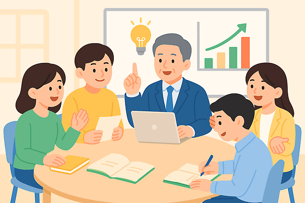 교육 일러스트 비즈니스 회의 커뮤니케이션 협력 아이디어 학습 공책 듣기 정보 성장 발표 발전 목표 토론 전달 전략 브레인스토밍 국내일러스트 AI파일 컨셉 모션 문구용품 파일형식 벡터