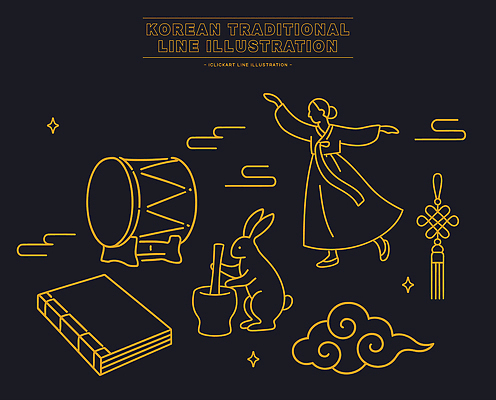 전통 손 옷 여자 남자 문화 예술 상징 일러스트 한국 장식 책 춤 토끼 역사 북 그림 민속 절구 국내일러스트 AI파일 아시아 포유류 문화예술 타악기 사람 신체부위 반려동물 도구 파일형식 벡터