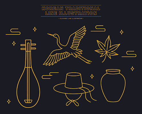 전통 디자인 문화 예술 음악 상징 단풍 일러스트 자연 한국 풍경 학 항아리 전통의상 민속 조화 거문고 국내일러스트 AI파일 아시아 잎 조류 현악기 문화예술 국악기 도자기 생태계 파일형식 벡터