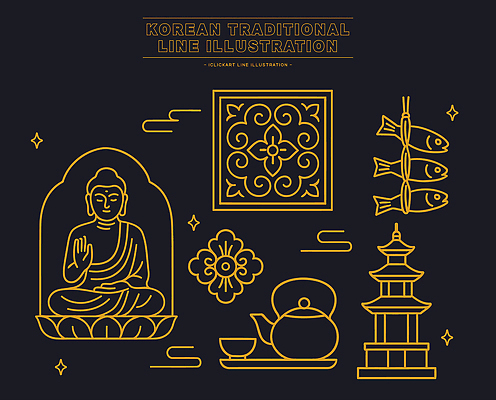 전통 문양 디자인 문화 예술 선 상징 조각 일러스트 한국 한글 장식 탑 역사 찻주전자 불상 그림 뷰티풀 국내일러스트 AI파일 문자 건축물 아시아 불교 주전자 파일형식 벡터