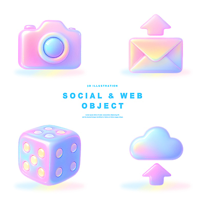 도형 PSD 아이콘 디자인 컬러 그래픽 3D아이콘 카메라 디지털 이메일 주사위 웹아이콘 클라우드서비스 소통 소셜미디어 컨셉 전자제품 서비스 파일형식