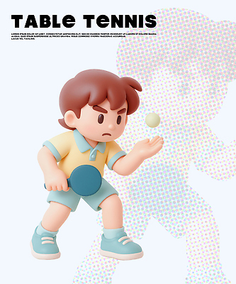 PSD 편집이미지 캐릭터 어린이 스포츠 공 놀이 탁자 취미 장난감 운동 경쟁 게임 탁구 집중 즐거움 액션 편집3D 감정 가구 컨셉 건강 사람 3D 구기 파일형식