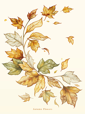 PSD 디자인 계절 꽃 예술 컬러 잎 일러스트 상상 자연 나뭇잎 풍경 변화 감성 조화 뷰티풀 색채 창의성 국내일러스트 식물 컨셉 생태계 파일형식