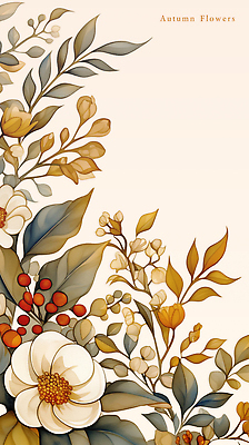 PSD 식물 디자인 꽃 예술 선 백그라운드 잎 일러스트 자연 가을꽃 풍경 그래픽 장식 물감 조화 뷰티풀 색감 싱그러움 국내일러스트 미술도구 생태계 파일형식 가을_계절