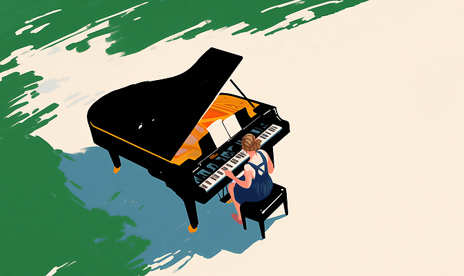 JPG 감정 예술 악기 음악 모래 바다 연주 일러스트 손가락 모션 자연 풍경 해변 여름 평화 피아노 그림 그랜드피아노 느림 창의력 국내일러스트 AI일러스트 AI콘텐츠 손 계절 컨셉 문화예술 건반악기 생태계 파일형식