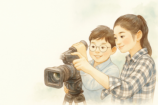 JPG 교육 행복 감정 어린이 예술 일러스트 가족 모션 청소년 함께함 기술 웃음 취미 학습 카메라 사진촬영 소통 창의력 국내일러스트 AI일러스트 AI콘텐츠 컨셉 관계 표정 사람 전자제품 촬영 파일형식